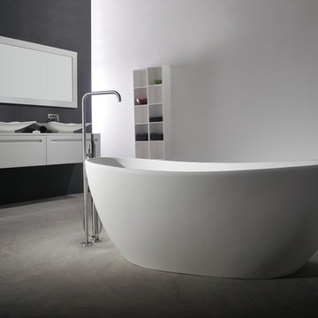 Amazing Solid Surface Bathtubs in white matte finish