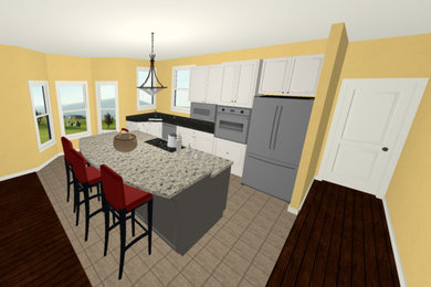 Example of a minimalist kitchen design in DC Metro
