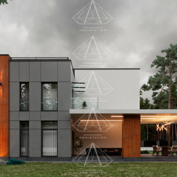 «1.3 Bright». High-tech House. Contemporary-style house. 250 sq.m.