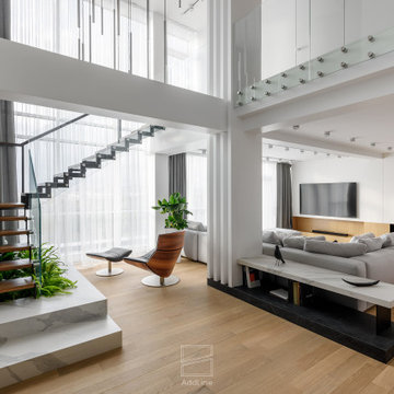 Penthouse interior design "CUBE-33"