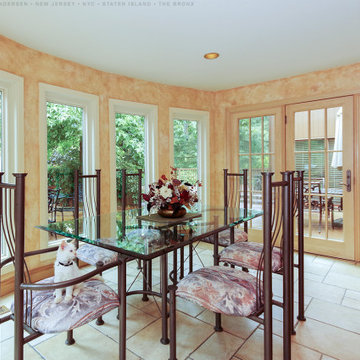 Modern Dining Room with New Windows and French Door - Renewal by Andersen NJ / N