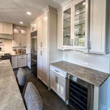 Custom White and Wood Contemporary Kitchen