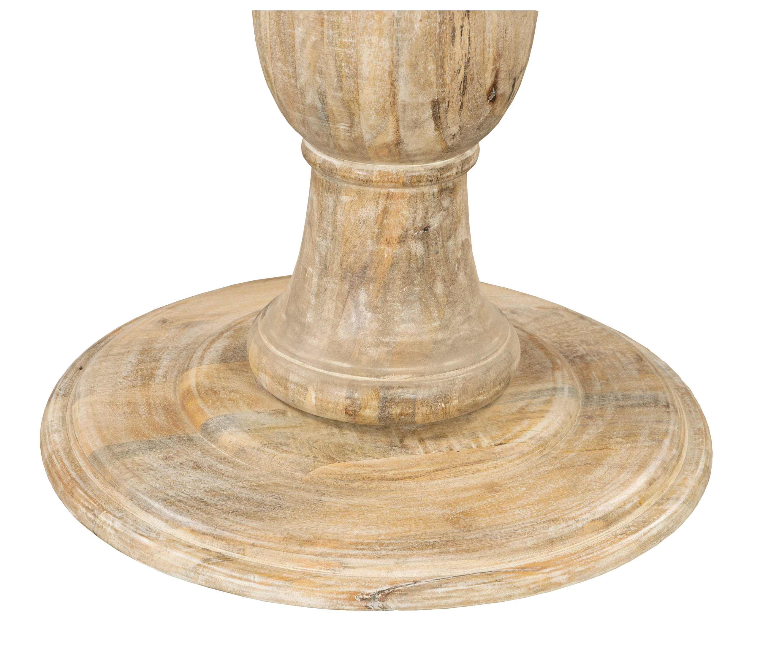 Jenna Pedestal Counter Table in Coastal Natural Finish On Mango Solid ...