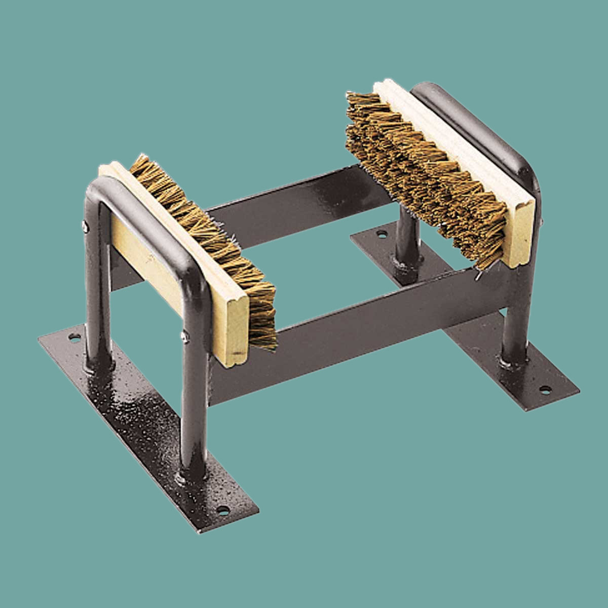 Wrought Iron Boot Scraper With Brushes 12