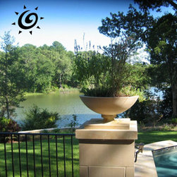 Sandstone Allen House Planter - Outdoor Pots And Planters