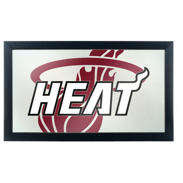 NBA Framed Logo Mirror, Fade, Miami Heat