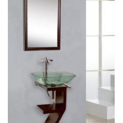 DreamLine - DreamLine Modern Bathroom Glass Vanity Set - DLVG-208 - Bathroom Vanities And Sink Consoles