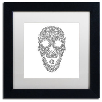 Filippo Cardu 'Forest Skull' Art, Black Frame, White Mat, 11x11