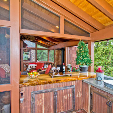 Enclosed Porch & Outdoor Kitchen