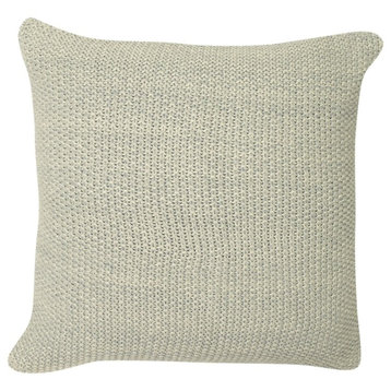 Motely Moss Pillow, Soft Gray Melange and Natural