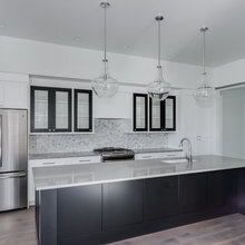 quartz and mosaic tile