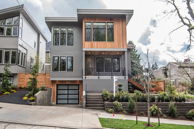 Inspiration for a modern exterior home remodel in Portland