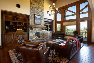 Living room - rustic living room idea in Other
