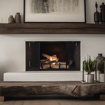 Beautiful Simple Wood Beam Fireplace Mantels