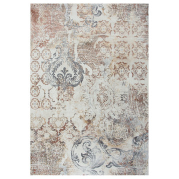 Rizzy Bristol Brs112 Organic/Abstract Rug, Beige/Copper, 2'7"x8'0" Runner