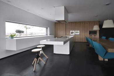 Example of a minimalist kitchen design in Amsterdam