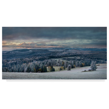 Peter Svoboda 'First Touch Of Winter' Canvas Art, 24"x12"