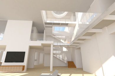 Home design - huge modern home design idea in Miami