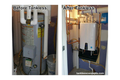 Navien Tankless Water Heater - Before & After