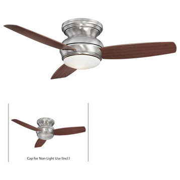 Minka Aire 1 LED Light 44 Inch Flush Mount Outdoor Ceiling Fan, Pewter