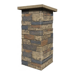 C141-BRIGHTON STONE COLUMN WRAP (CAPS SOLD SEPARATELY) - Wall Panels