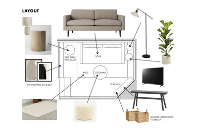 This is an example of a farmhouse living room in London.