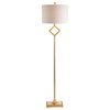 Juno Metal LED Floor Lamp, Gold Leaf, 62.5"