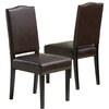 Stuart Brown Leather Dining Chair, Set of 2