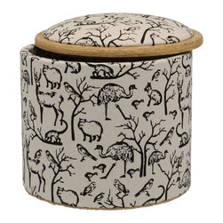 Pomada - Animals Mini Box Ottoman, White - Footstools And Ottomans