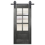 BarnDoorz - 6 Lite SDL 80" Door, 36"x80" - The 6 Lite SDL 80" Door in the BarnCraft collection is available in Mahogany wood with 27 different finishes - or unfinished. The 6 Lite SDL 80" Door all has 2 choices in size and 4 glass textures to choose from. All doors are 1.75" thick. Mahogany varies from rich golden to deep brown colors and has a straight to wavy, even grain that has a beautiful sheen when finished. Features: - Single-thickness tempered safety glass - Clear Glass - Flemish Glass - Rain Glass - Mahogany Wood If you'd like to see the finishes in person before ordering a door, finish samples are available for purchase. Click here. *** Door ships out FedEx Freight. FedEx Freight delivers curbside. Fully built doors arrive in large box. Customers are responsible for transporting the door package from delivery truck to location. All BarnCraft Barn Doors are meant to be used in a sliding function only, and in interior applications.