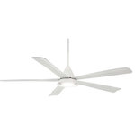 Minka Aire - Minka Aire F541L-WH Cone - 54" Ceiling Fan with Light Kit - The LED Cone by Minka-Aire lends an iconic presence to both indoor and outdoor settings for those who are looking for a blast from the past. This standard amongst design offers a three, four and five blade option to suit everyone's preference as well as a clear and hooded light shade to create different LED lighting illumination. 14 Degrees Blade Pitch5-Blades 54" SweepDC 123 x 30mm Motor6" DownrodSpecial Hand Held Remote Control System (Included).