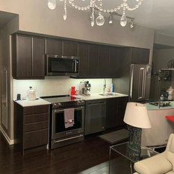 Pillow | Light Grey, Black Grain Cabinetry - Kitchen Cabinetry