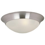 Maxim Lighting - Maxim Lighting Essentials 2 Light Flush Mount, Satin Nickel - Maxim Lighting's commitment to both the residential lighting and the home building industries will assure you a product line focused on your lighting needs. With Maxim Lighting you will find quality product that is well designed, well priced and readily available.