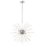 Livex Lighting - Livex Lighting Polished Chrome 8-Light Pendant Chandelier - The Utopia eight light pendant chandelier will become an attention-grabbing feature in your modern home decor. The polished chrome finish graces the design with elegance and charm, providing a traditional quality to the appearance. The clear crystal rods gives the pendant chandelier a sleek and attractive style.