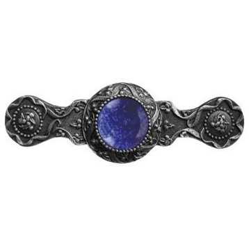 Victorian Pull, Antique-Style Pewter With Blue Sodalite