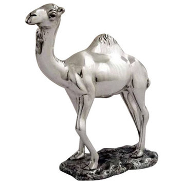 Camel Silver Plated Sculpture on Base