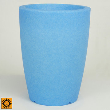 Hydra Round Pot Height 50 cm.fluo, Blue