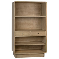 NOIR Furniture - Cortes Bookcase, Bleached Walnut - GBCS189BW