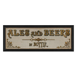 The Artwork Factory - Ales and Beers in Bottle Framed Artwork - Prints And Posters