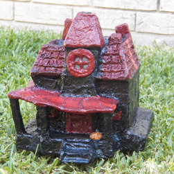 Paper mache Haunted house "The House on the Hill" - Holiday Decorations