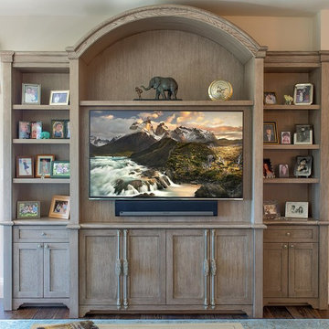 Beautiful Rift-Sawn White Oak Wall Unit with Custom Stain and Glaze Finishing