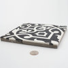 8"x8" Dokala Handmade Cement Tile, Black/White, Set of 12