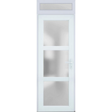 Exterior Prehungdoor Frosted Glass Manux 8552 White Silk Top Exterior