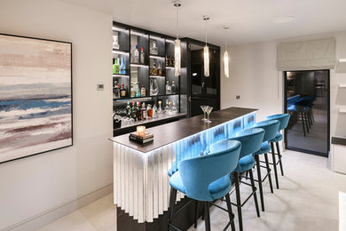 Photo of a contemporary home bar in Cornwall.