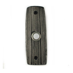 Hawk Hill Hardware - Yucca Doorbell, Handmade Luxury Hardware, Vintage Pewter - Doorbells And Chimes