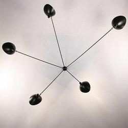 Serge Mouille - Spider 5 Arms Wall Lamp \ Sconce By Serge Mouille Lighting - Swing Arm Wall Lamps