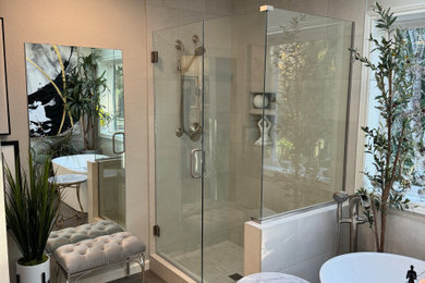 Inspiration for a modern bathroom remodel in Portland