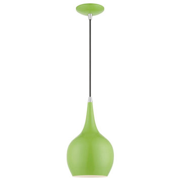 1 Light Mini Pendant In Urban Style-19.5 Inches Tall and 7.75 Inches Wide-Shiny