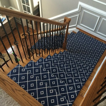 Updated foyer stairway ! from drab to FABULOUS !