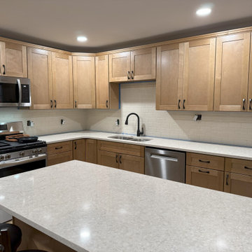 Modern Kitchen Remodel Done in Sandstone Colored Cabinets